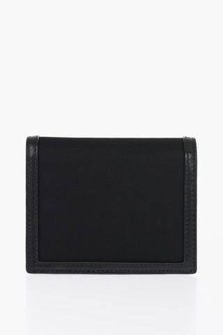 Nylon Bifold Wallet with Leather Bow