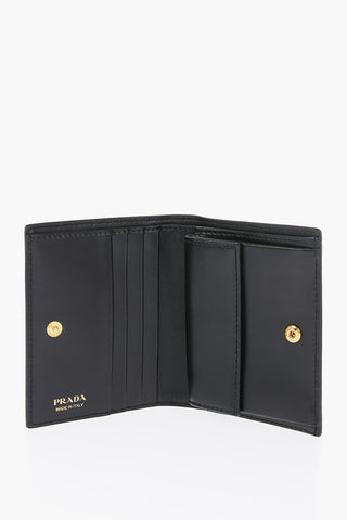 Nylon Bifold Wallet with Leather Bow