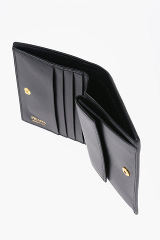 Nylon Bifold Wallet with Leather Bow