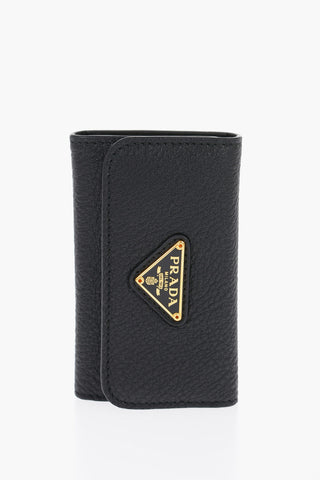 Grain de Poudre Leather Key Case