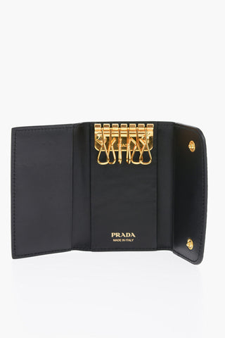 Grain de Poudre Leather Key Case