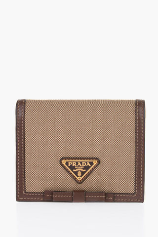 Canvas Bifold Wallet with Logoed Plaque