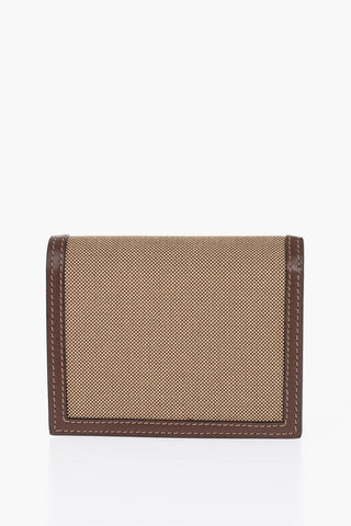 Canvas Bifold Wallet with Logoed Plaque