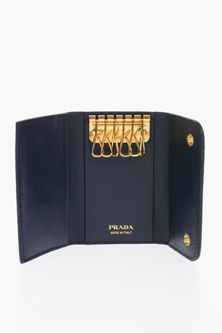 Grain de Poudre Leather Key Case