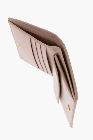 Vertikales Leder-Portemonnaie Mit Logo-Plakette