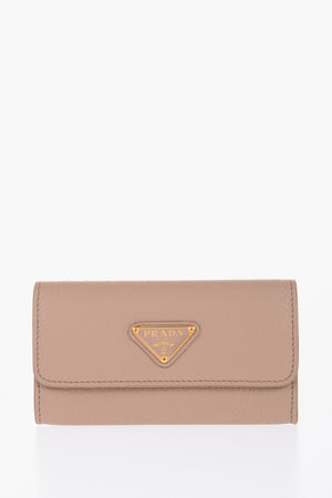 Grain de Poudre Leather Key Case