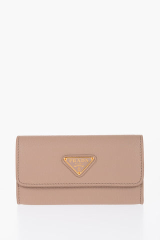 Grain de Poudre Leather Key Case