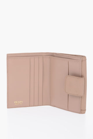 Grain de Poudre Leather Wallet with Bow