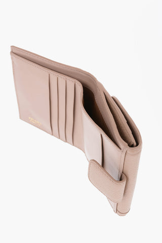 Grain de Poudre Leather Wallet with Bow