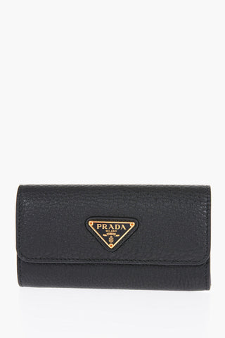 Grain de Poudre Leather Key Case