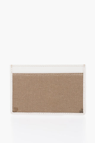 Canvas and Leather Card Holder with Logo Plaque