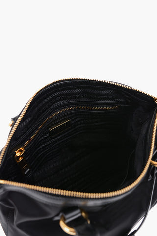 Borsa a Mano in Tessuto con Tracolla Removibile