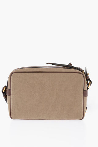 Canvas Crossbody Bag with Jacquard Logo