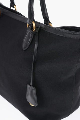 Borsa Tote in Tessuto con Tasche Interne