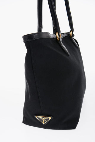 Borsa Tote in Tessuto con Tasche Interne