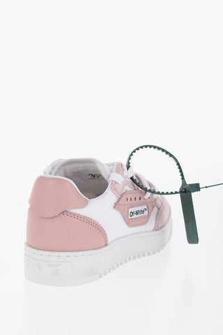 Two Tone Low-Top Sneakers with Suede Details