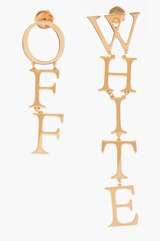 Logoed Golden-Effect Earrings