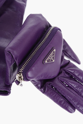 Patent Leather Gloves with Pocket