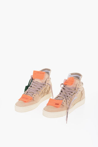 Suede and Canvas High-Top  Sneakers