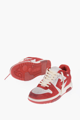 Two-Tone Suede Low-Top Sneakers