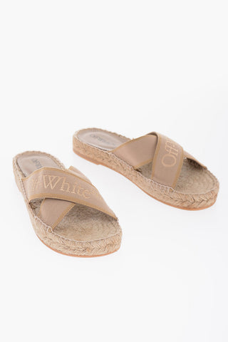 Sandali in Canvas con Dettagli in Pelle 