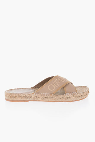 Sandali in Canvas con Dettagli in Pelle 