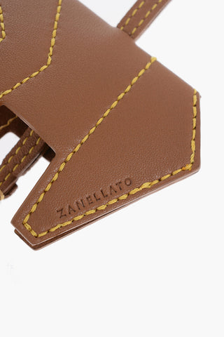 Animal-Shaped Textured Leather Keychain