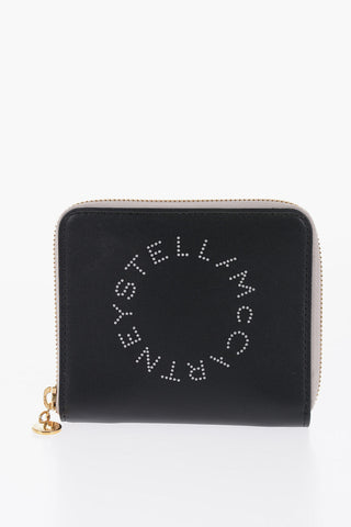 Two-Tone Faux Leather Wallet with Zip Closure