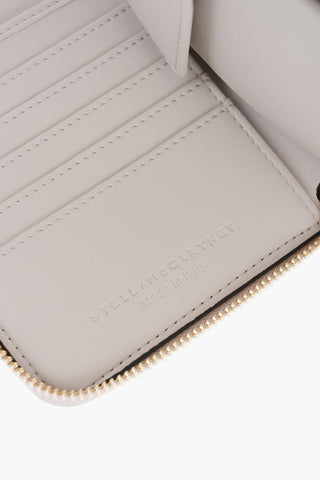 Two-Tone Faux Leather Wallet with Zip Closure