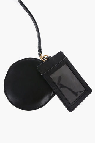 Quilted Leather Neck Card Holder