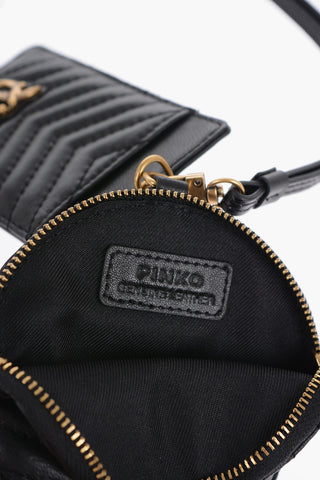 Quilted Leather Neck Card Holder