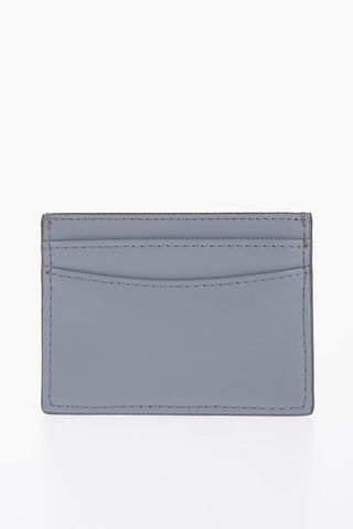 Metallic Faux Leather Card Holder with Zip Closure