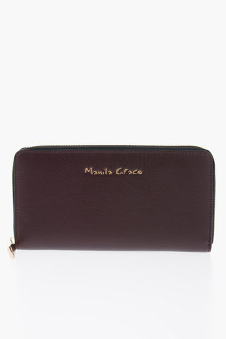 Faux Leather Wallet with Golden Logo