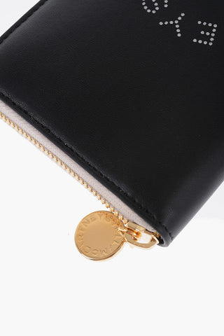 Faux Leather Continental Wallet with Contrasting Logo