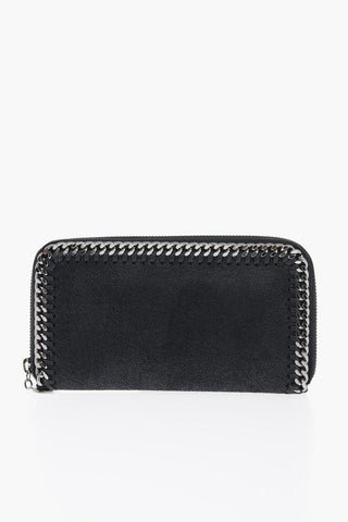 Vegan Leather Wallet With Chain Detail