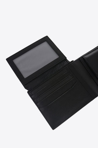 Textured Leather Wallet with Ton-On Ton Logo