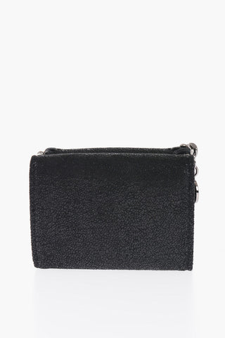 Faux Leather FALABELLA Mini Wallet with Silver-Tone Detail