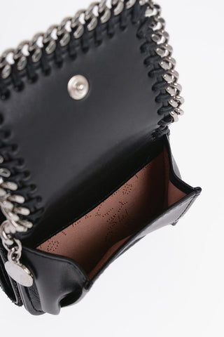 Faux Leather FALABELLA Mini Wallet with Silver-Tone Detail