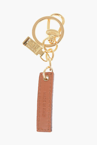 1 CLASSE Leather Keychain with Letter I Charm