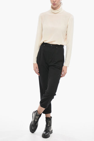 Pantaloni in Misto Lana a Vita Alta