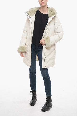 Down Jacket BOULDER COAT With Fur Hood