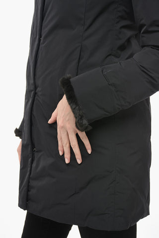패딩 코트 LUXURY BOULDER 에코 퍼 장식