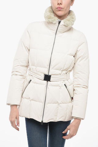 Down Jacket BLIZZARD With Faux-Leather Neckline 
