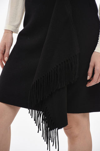 Wrap Skirt with Fringe Detail