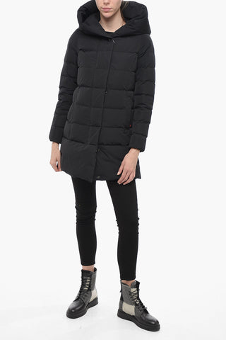 PUFFY PRESCOTT Long Down Jacket with Hood