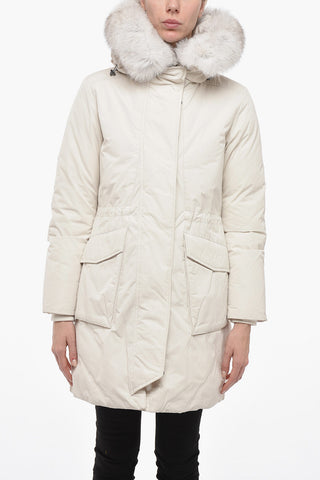 Parka Imbottito MILITARY Con Cappuccio Con Pelliccia