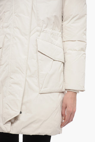 Parka Imbottito MILITARY Con Cappuccio Con Pelliccia