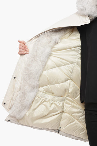 Parka Imbottito MILITARY Con Cappuccio Con Pelliccia