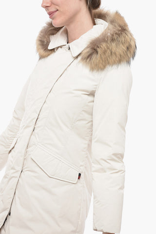 Furred Detail MODERN VAIL Down Jacket with Hidden Closure