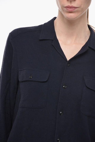 Wool-blended FLUID GAUZE Shirt